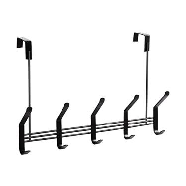 Imagem de Cabide montado na parede gancho para pendurar na porta cabide de roupas cabide na porta ganchos multiuso para chapéus de cozinha suporte de sacos de toalha de parede prateleira para banheiro cabideiro