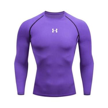 Imagem de Camiseta De Compressão De Manga Longa Para Corrida Masculina, T-Shirt 