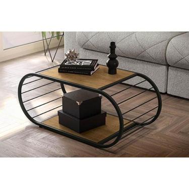 Imagem de Mesa Centro Sala LI039 Canela/Preto - Kappesberg