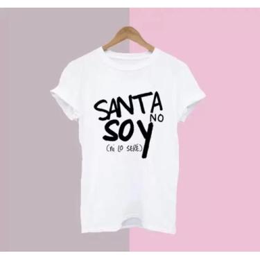Imagem de Camiseta Feminina Baby Look Santa No Soy / Rebelde / Rbd, Branco, GG
