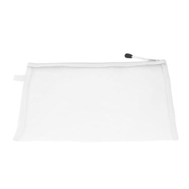 Imagem de 10 Peças de Sacola com Zíper Malha Transparente Nylon para Arquivo Escritório Documento Escolar Fechamento Suave e Corda Suspensão Conveniente Armazen