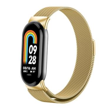 Imagem de VEVEL Pulseira Milanese Loop para Xiaomi Mi Band 8 NFC aço inoxidável cinto de liberação rápida Correa Miband8 pulseira Mi band 8 acessórios pulseiras de relógio, For Miband 8, Ágata