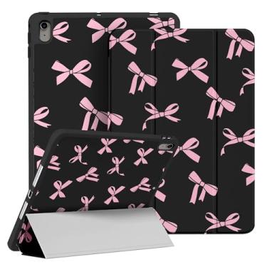 Imagem de RQYDYZMJ Capa para iPad 11th (A16) 11 polegadas 2025 / 10ª geração 11 polegadas 2022, hibernar/despertar automático, suporte inteligente de três dobras à prova de choque para mulheres meninas (laço