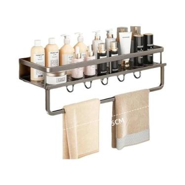 Imagem de Prateleira De Canto Amarela E Branca Para Banheiro, Organizador De Sha