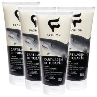 Imagem de Cartilagem de Tubarão Creme Massageador 200g Fashion  Kit 4 Bisnagas