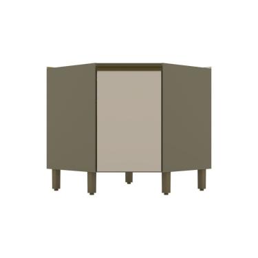 Imagem de Balcão Para Cozinha Canto Oblíquo 1 Porta Aurora Espresso Móveis Duna/cristal