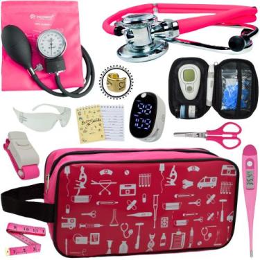 Imagem de Kit Enfermagem Aparelho Pressão Esteto Frete Grátis Promocao - Love Sa