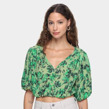 Imagem de Blusa Colcci Cropped Manga Bufante Feminina-Feminino