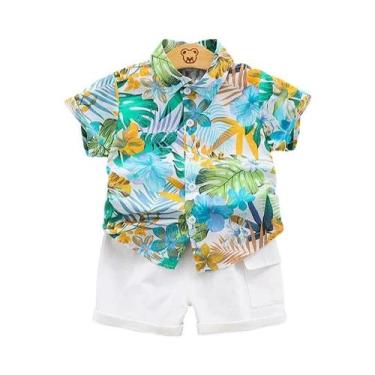 Imagem de Conjunto De Verão Para Bebês Meninos Com Camisa E Shorts Estampados, R