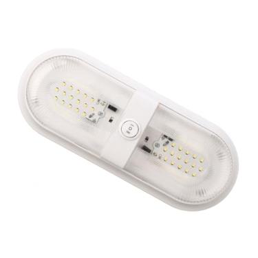 Imagem de Acouto Luminária de Teto de Cúpula Dupla 560LM LED Com Interruptor para Trailer RV 10-24V, Eficiência Energética, Fácil Instalação