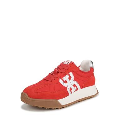 Imagem de Sam Edelman Tênis feminino Langley, Preto/Crimson Tint/Green Glow, 36