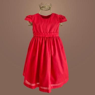 Imagem de Vestido Bebê Capitu  Ideal para Aniversário e Ocasiões Especiais, Verm