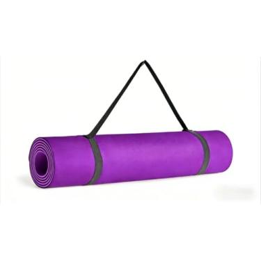 Imagem de Colchonete Tapete Yoga 1.70m x 55cm x 5mm - Tatame para Exercícios, com Pequenos Defeitos Estéticos, Ideal para Casa e Academia (Lilás,[170cm x 55cm x 5mm])