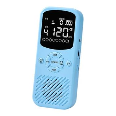 Imagem de oshhni Metrônomo digital eletrônico com visor digital, leve e com gerador de tons para contagem vocal, ideal para piano, violino e outros instrumentos, Azul
