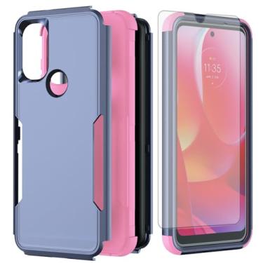 Imagem de Capa de celular para Motorola Moto G Power 2022/MotoG Play 2023/G Pure 2021, capa protetora de tela, carregamento sem fio, suporte rígido de três camadas XT2271DL XT2165DL XT2163DL XT2165-5 XT2271-5