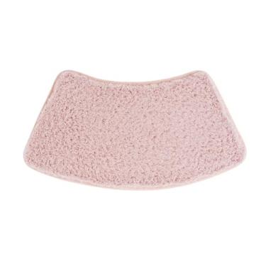 Imagem de Tapete de banho curvo, tapete de banho curvo antiderrapante, tapete de banheiro macio e fofo curvo tapete de chuveiro absorvente chuveiro (rosa, 40 x 100 cm)