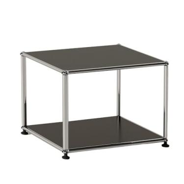 Imagem de Mesa lateral de sofá modular simples com emenda arbitrária moderna minimalista armário de sala de estar móveis domésticos (preto, grande)