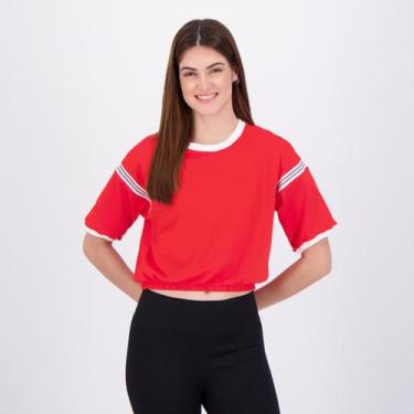 Imagem de Cropped Fila Chevron Letter Feminino Vermelho, G