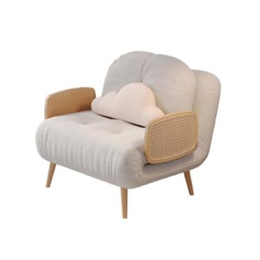 Imagem de KHUTRW3D Sofá-cama dobrável moderno, encosto ajustável, cadeira conversível, design econômico, adequado para quartos e salas de estar (branco, 75 cm)