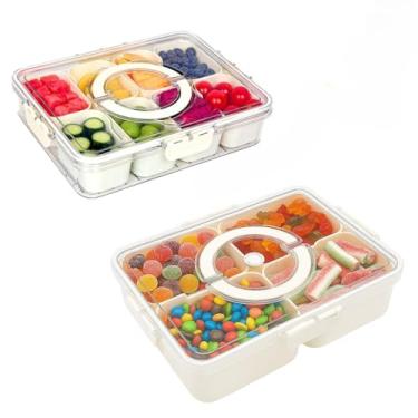 Imagem de Organizador de Geladeira Hermético com Divisórias – Pote Organizador Multiuso para Alimentos e Organização de Cozinha(K0614+K0616)