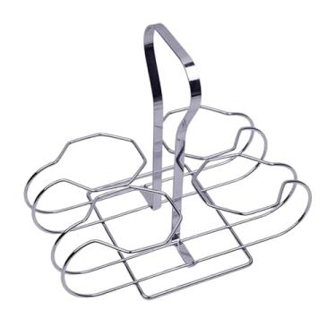 Imagem de WeiLaiKeQi Porta-garrafas de vinho, suporte para cerveja, cesto de armazenamento, porta-bebidas para cozinha, Prata