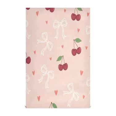 Imagem de Wassud Toalhas de prato de cozinha com laços de fita branca, 1 pacote de panos de prato macios com laço para pendurar, toalha de mão de secagem rápida super absorvente, toalhas de chá de mesa