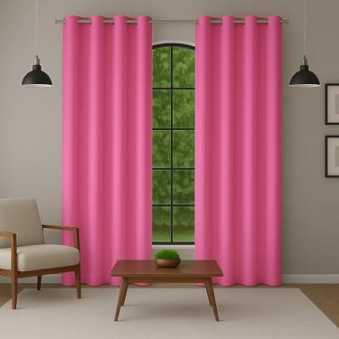 Imagem de Cortina 3,00 x 2,50 - Decoração Quarto, Sala, Escritório Janela Inteira com Ótimo Caimento (PINK)