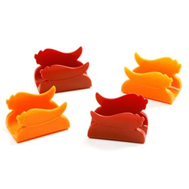 Imagem de Norpro Suportes de taco, multicoloridos, conjunto de 4