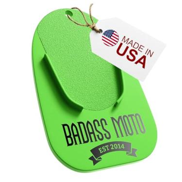 Imagem de Badass Moto Almofadas de suporte de motocicleta – Almofadas de motocicleta durável placa de suporte de motocicleta, suporte de motociclista, suporte de motocicleta - estacione sua bicicleta em