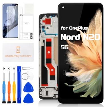 Imagem de Tela LCD para Oneplus Nord N20 5G de substituição para Oneplus 1+ Nord N20 5G GN2200 CPH2459 Display LCD digitalizador Touch Screen Montagem de vidro com ferramentas (preto com moldura)