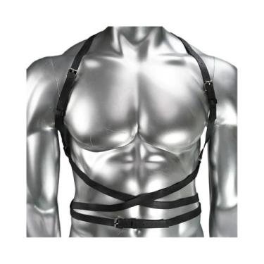 Imagem de Cinto Modelador Gótico Preto Masculino Ajustável Em material sintético