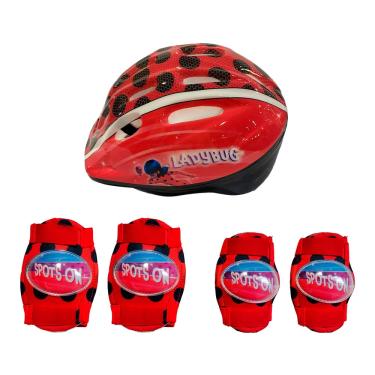 Imagem de Kit de Proteção Miraculous Ladybug com Capacete Multikids - BR1630