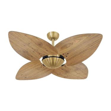 Imagem de Ventilador De Teto Dourado 4 Pás Rádica Freijó 220V