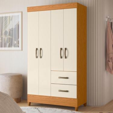 Imagem de Guarda Roupa 4 Portas Roma Cinamomo Off White