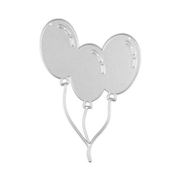 Imagem de Metal cortado amor coração balão corte dados estêncil diy modelo de co