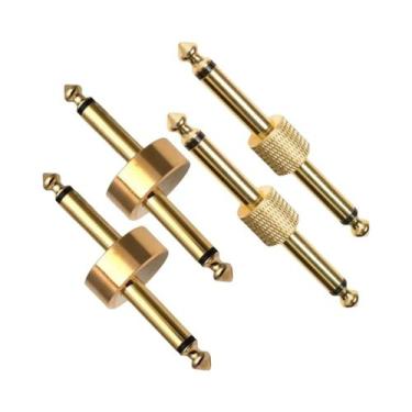 Imagem de Conectores De Pedal De Guitarra 1/4, Plugs De 6,35mm, Adaptador De Ped