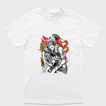 Imagem de Camiseta branca Record of Ragnarok  Buda  Imagem monocromática Tamanho