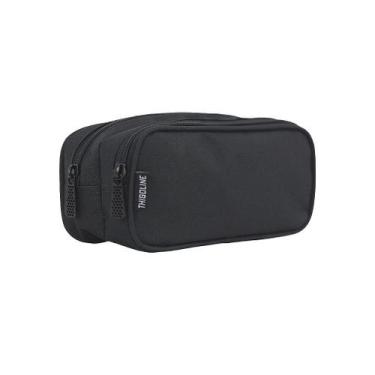 Imagem de Estojo Duplo para Lápis Feminino - E-002 - Preto - Ideal para Organiza