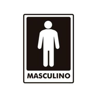Imagem de Placa Sinalização, Banheiro Masculino. - Anxin