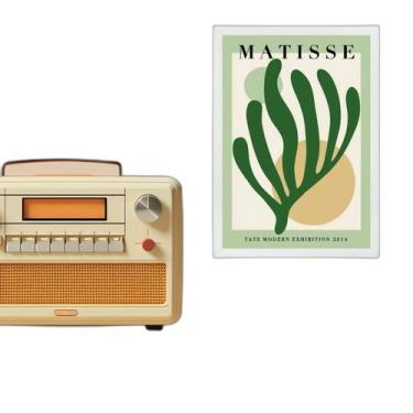 Imagem de Quadro Decorativo Arte Matisse Verde 24X18Cm - Com Vidro - Quadros On-