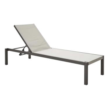 Imagem de Espreguicadeira Marrom Aluminio 4p Reclinavel 160kg - Atenas