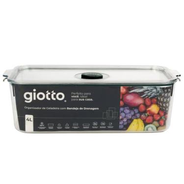 Imagem de Pote 4 Litros Hermetico vedação Silicone Organizador Geladeira Giotto 