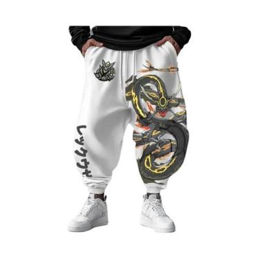 Imagem de Calças De Moletom Masculinas De Algodão Estilo Harajuku Para Outono/In