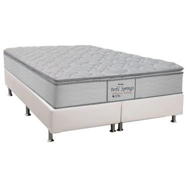 Imagem de Cama Box Queen: Colchão Molas Probel MasterPocket Ensacadas Perfil Springs + Base CRC Courano White(158x198)