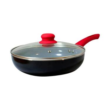 Imagem de Frigideira Aluminio Funda 24Cm Kitchen Com Tampa Al145