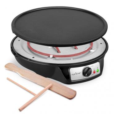 Imagem de Máquina de Crepe Elétrica antiaderente de Aço inoxidável, 110v, NUTRICHEF PCRM15D, Preto