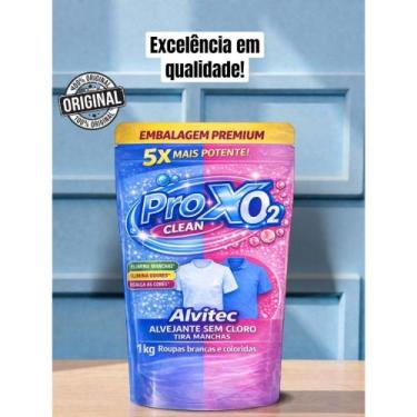 Imagem de Alvejante com Percarbonato 1kg Clareador Multiuso tira manchas Roupas 