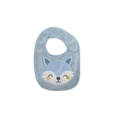 Imagem de Babador laço bebê power sec animado, 20X31, Raposa azul
