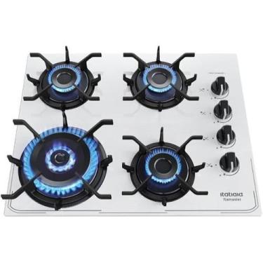 Imagem de Cooktop Itamaster Tripla Chama 4 Bocas Branco Bivolt 127V 220V com Ace