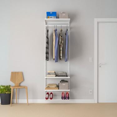 Imagem de Closet Aberto Modular para Solteiro 65cm Legacy 10 Branco